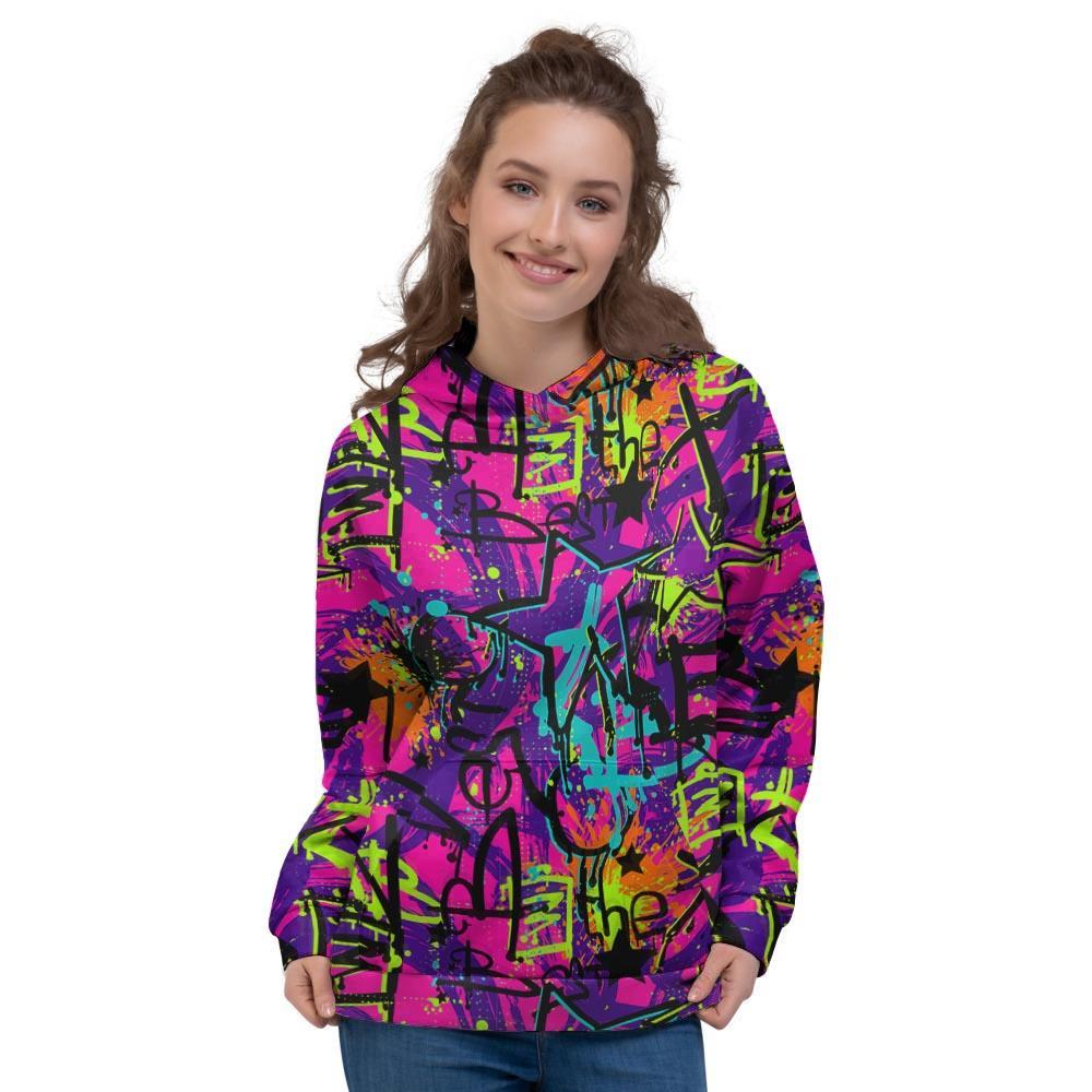 Graffiti Airbrush Print Women's Hoodie-grizzshop