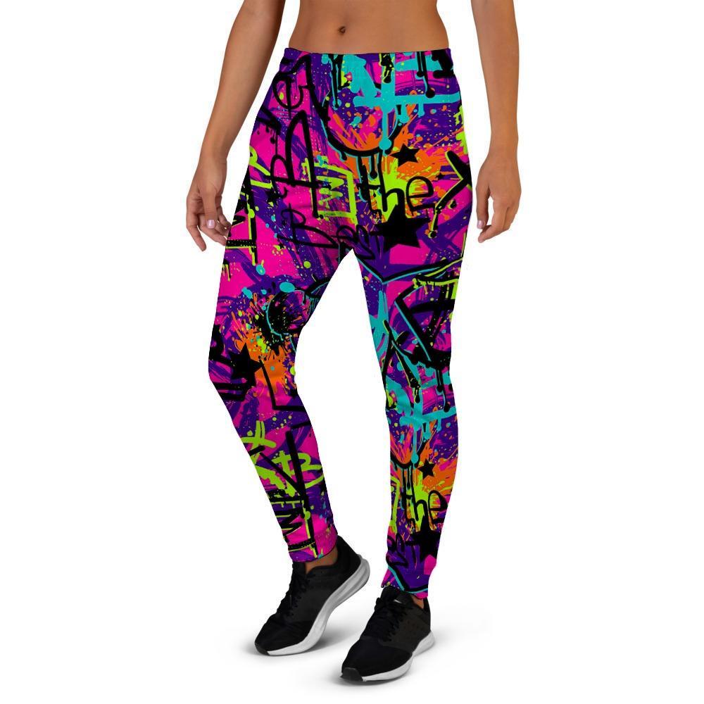 Graffiti Airbrush Print Women's Joggers-grizzshop