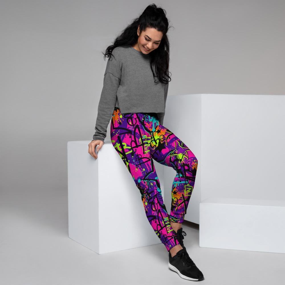 Graffiti Airbrush Print Women's Joggers-grizzshop