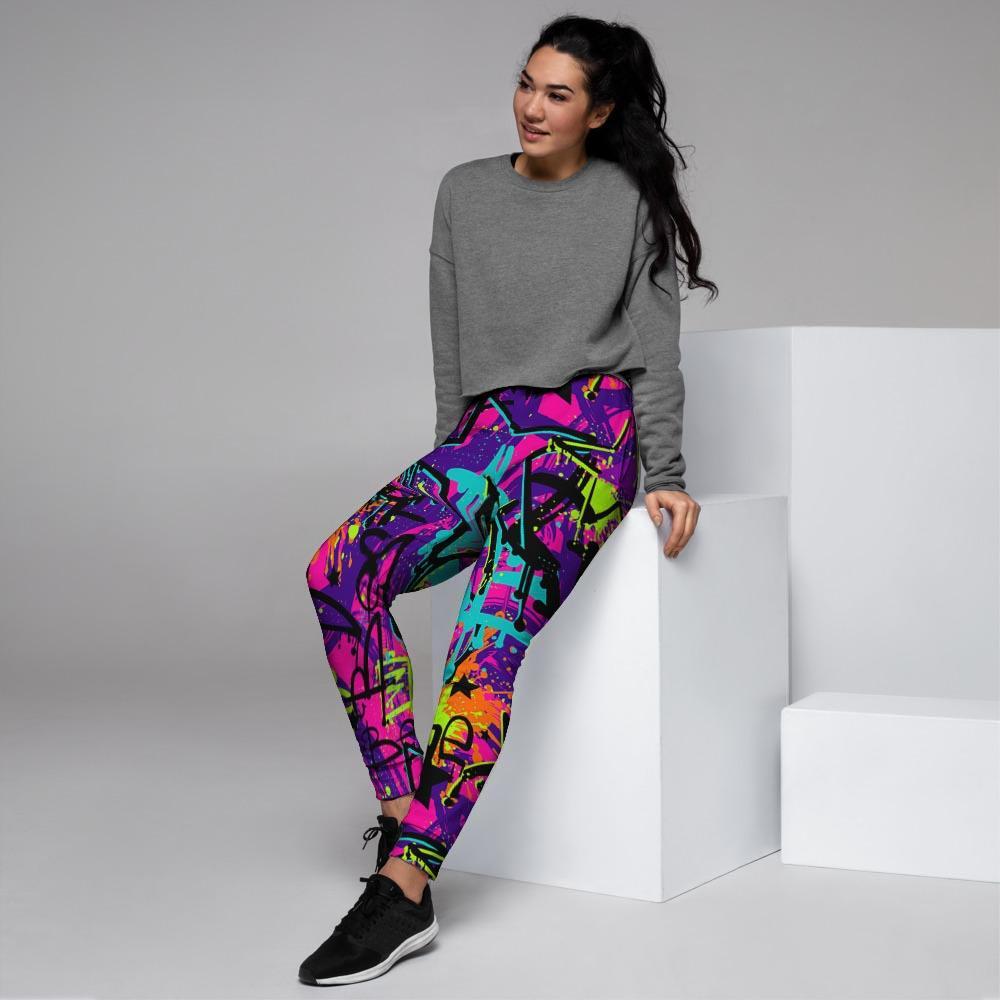 Graffiti Airbrush Print Women's Joggers-grizzshop