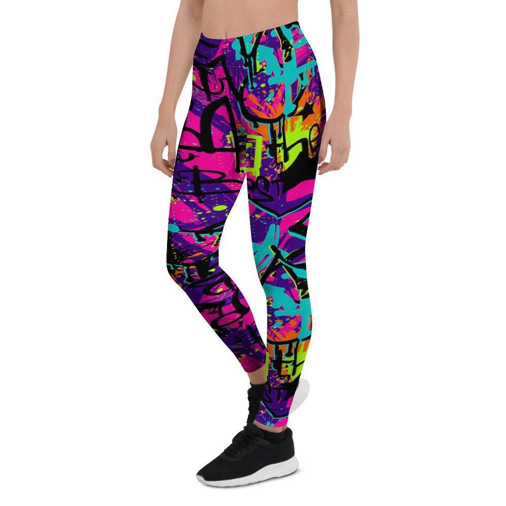 Graffiti Airbrush Print Women's Leggings-grizzshop