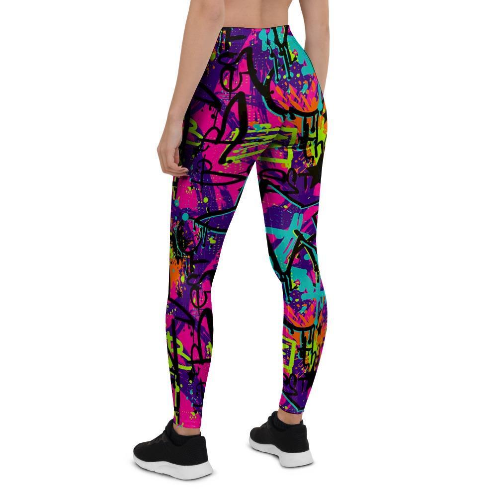 Graffiti Airbrush Print Women's Leggings-grizzshop