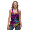 Graffiti Airbrush Print Women's Racerback Tank Top-grizzshop