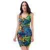 Graffiti Backdrop Print Bodycon Dress-grizzshop