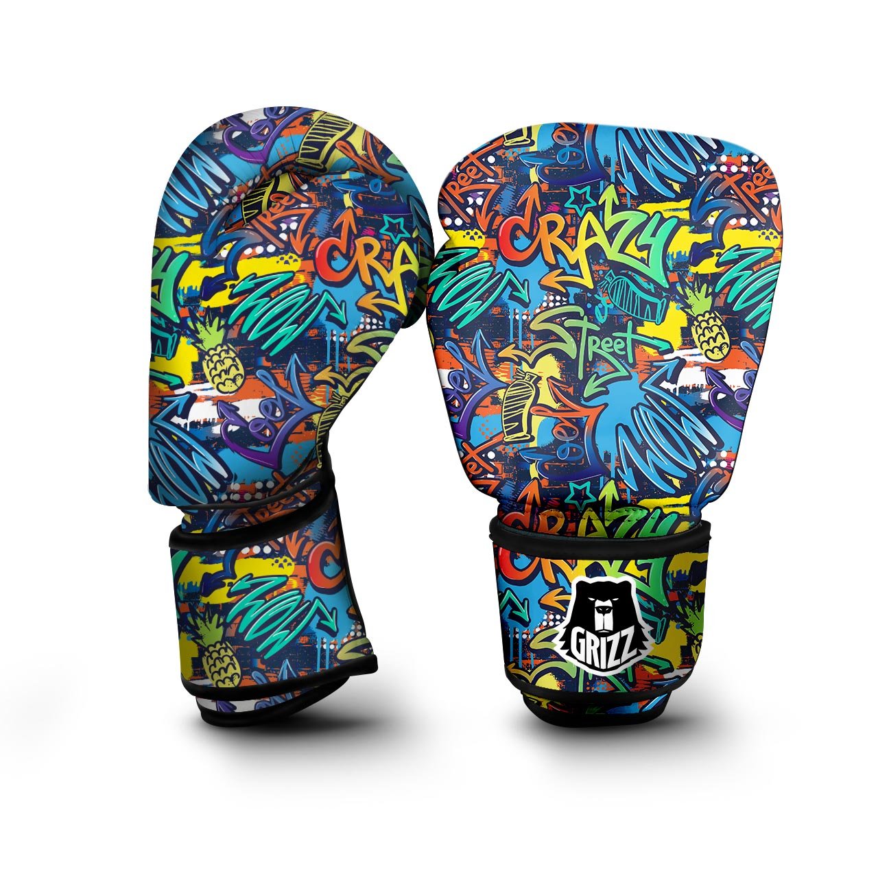 Graffiti Backdrop Print Boxing Gloves-grizzshop