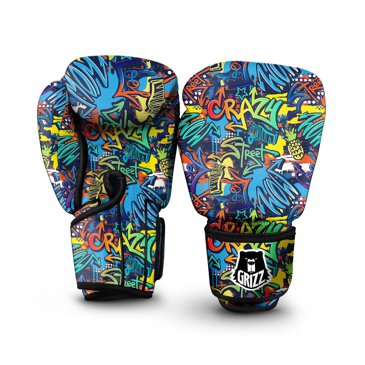 Graffiti Backdrop Print Boxing Gloves-grizzshop