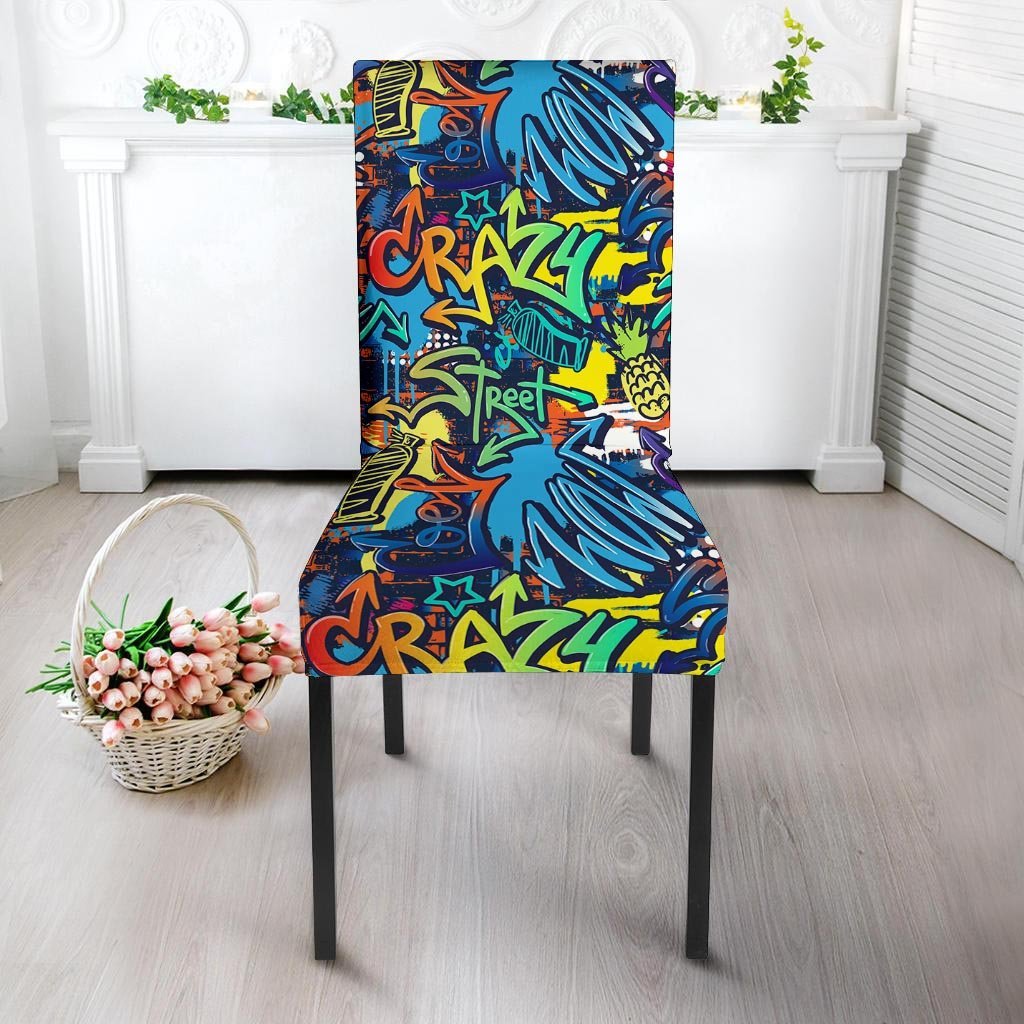 Graffiti Backdrop Print Chair Cover-grizzshop