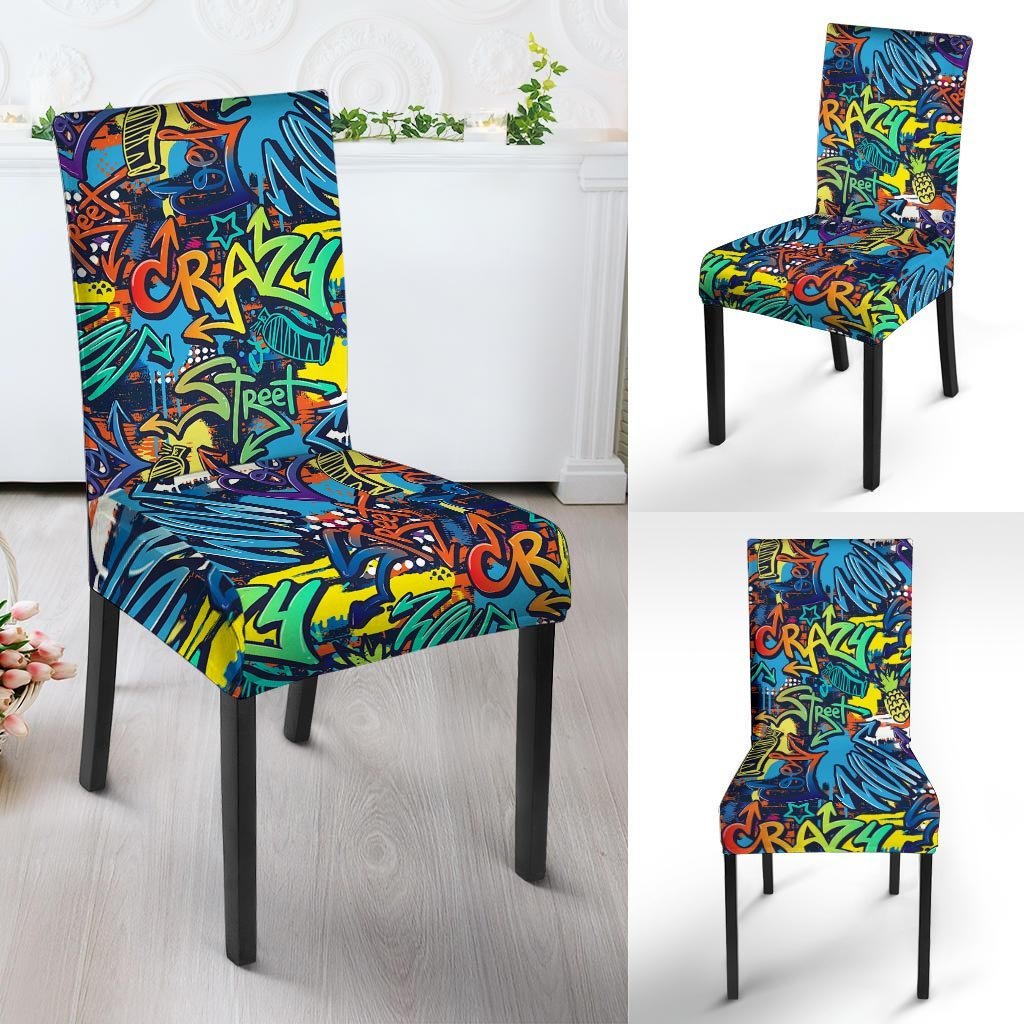 Graffiti Backdrop Print Chair Cover-grizzshop