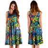 Graffiti Backdrop Print Dress-grizzshop