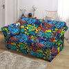 Graffiti Backdrop Print Loveseat Cover-grizzshop