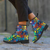 Graffiti Backdrop Print Men's Boots-grizzshop