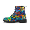 Graffiti Backdrop Print Men's Boots-grizzshop