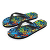 Graffiti Backdrop Print Men's Flip Flops-grizzshop