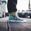 Graffiti Backdrop Print Men's High Top Shoes-grizzshop