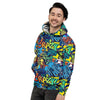 Graffiti Backdrop Print Men's Hoodie-grizzshop