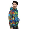 Graffiti Backdrop Print Men's Hoodie-grizzshop