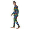 Graffiti Backdrop Print Men's Pajamas-grizzshop