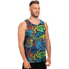 Graffiti Backdrop Print Men's Tank Tops-grizzshop