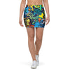 Graffiti Backdrop Print Mini Skirt-grizzshop