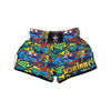 Graffiti Backdrop Print Muay Thai Boxing Shorts-grizzshop