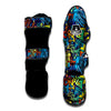 Graffiti Backdrop Print Muay Thai Shin Guard-grizzshop