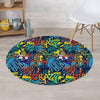 Graffiti Backdrop Print Round Rug-grizzshop