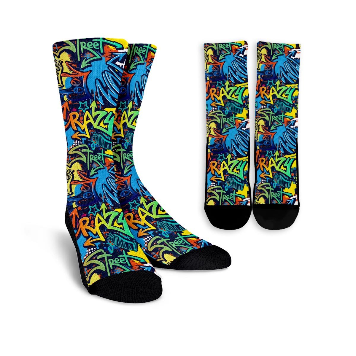 Graffiti Backdrop Print Unisex Socks-grizzshop