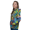 Graffiti Backdrop Print Women's Hoodie-grizzshop