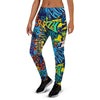 Graffiti Backdrop Print Women's Joggers-grizzshop