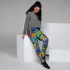 Graffiti Backdrop Print Women's Joggers-grizzshop