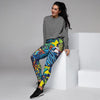 Graffiti Backdrop Print Women's Joggers-grizzshop