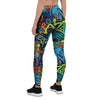 Graffiti Backdrop Print Women's Leggings-grizzshop