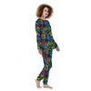 Graffiti Backdrop Print Women's Pajamas-grizzshop