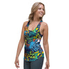 Graffiti Backdrop Print Women's Racerback Tank Top-grizzshop