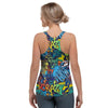 Graffiti Backdrop Print Women's Racerback Tank Top-grizzshop