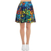 Graffiti Backdrop Print Women's Skirt-grizzshop