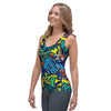 Graffiti Backdrop Print Women's Tank Top-grizzshop