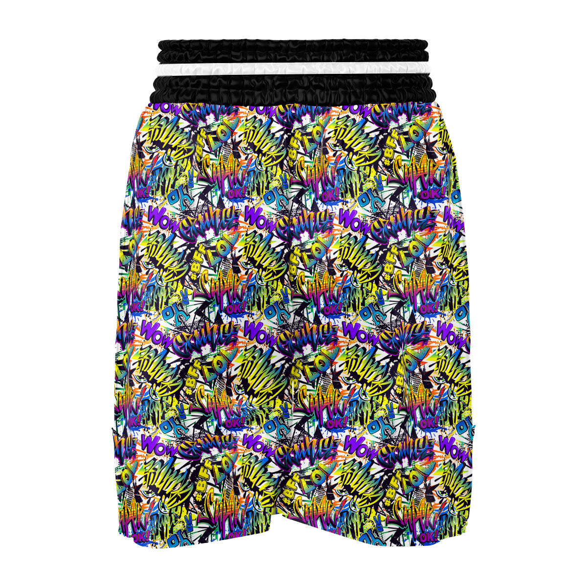 Graffiti Colorful Print Pattern Boxing Shorts-grizzshop