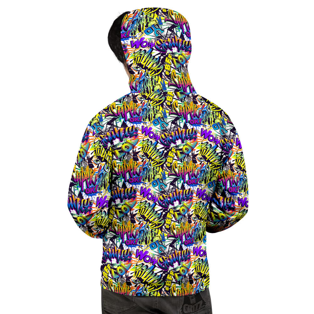 Graffiti Colorful Print Pattern Men's Hoodie-grizzshop