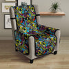 Graffiti Funky Print Pattern Armchair Protector-grizzshop