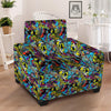 Graffiti Funky Print Pattern Armchair Slipcover-grizzshop