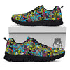 Graffiti Funky Print Pattern Black Sneaker-grizzshop