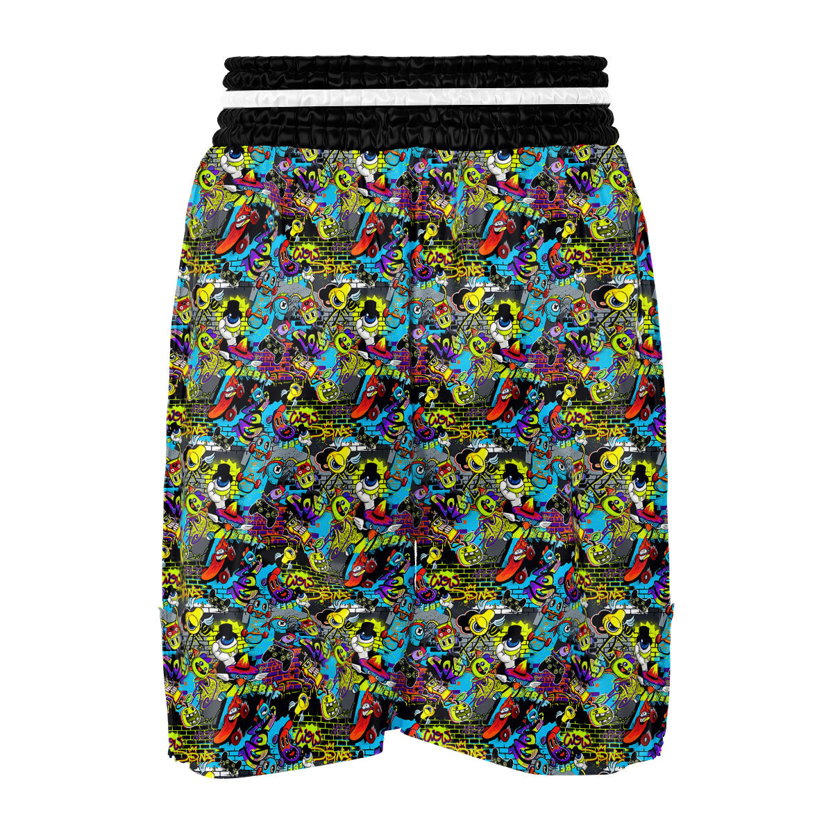 Graffiti Funky Print Pattern Boxing Shorts-grizzshop