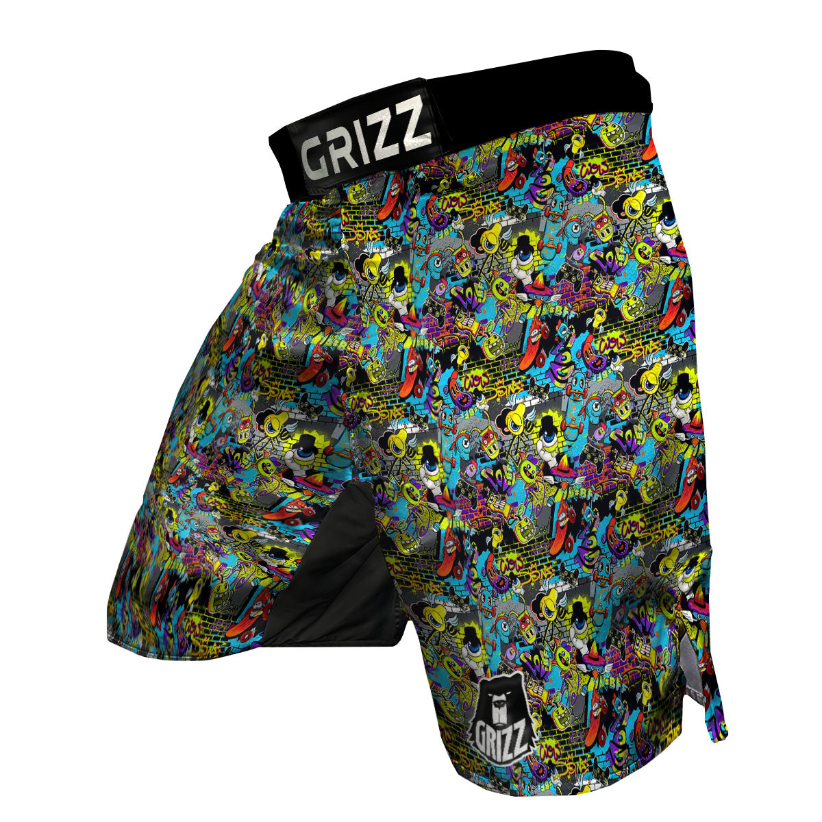 Graffiti Funky Print Pattern MMA Shorts-grizzshop