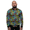 Graffiti Funky Print Pattern Men's Bomber Jacket-grizzshop