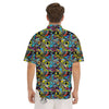 Graffiti Funky Print Pattern Men's Short Sleeve Shirts-grizzshop