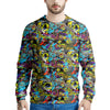 Graffiti Funky Print Pattern Men's Sweatshirt-grizzshop