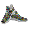 Graffiti Funky Print Pattern White Athletic Shoes-grizzshop