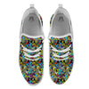 Graffiti Funky Print Pattern White Athletic Shoes-grizzshop