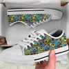 Graffiti Funky Print Pattern White Low Top Shoes-grizzshop